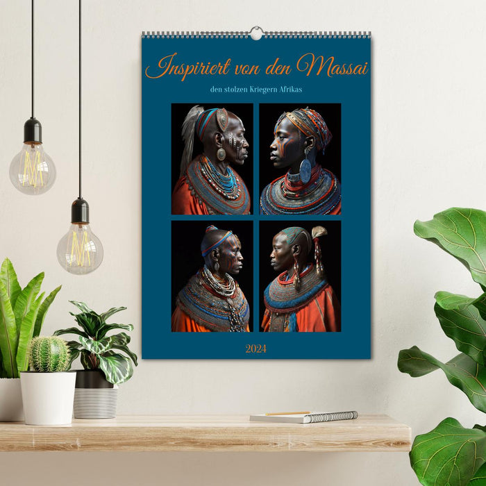 Inspiriert von den Massai, den stolzen Kriegern Afrikas (CALVENDO Wandkalender 2024)