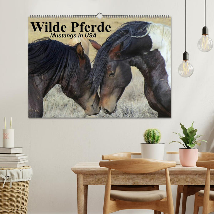 Wilde Pferde • Mustangs in USA (CALVENDO Wandkalender 2024)