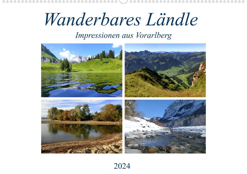 Wanderbares Ländle - Impressions de la version VorarlbergAT (calendrier mural CALVENDO 2024) 