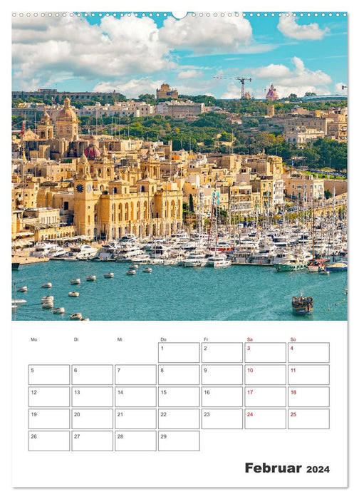 Valletta - Küstenstadt mit Charme (CALVENDO Wandkalender 2024)