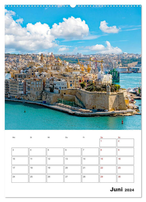 Valletta - Küstenstadt mit Charme (CALVENDO Wandkalender 2024)