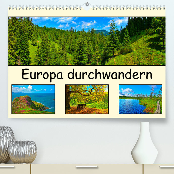 Randonnée à travers l'Europe (Calendrier mural CALVENDO Premium 2024) 