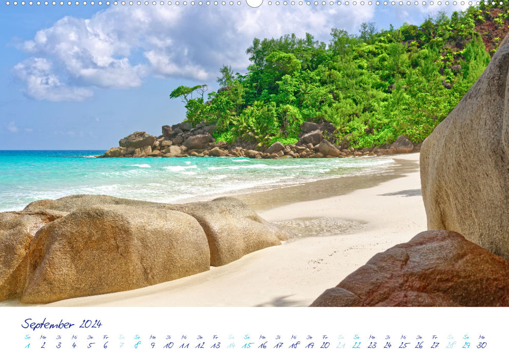 Fabuleuses Seychelles - Idylle dans l'Océan Indien (Calendrier mural CALVENDO 2024) 