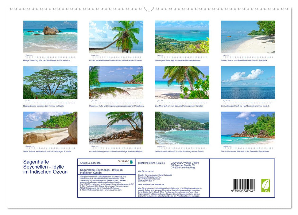 Sagenhafte Seychellen - Idylle im Indischen Ozean (CALVENDO Premium Wandkalender 2024)