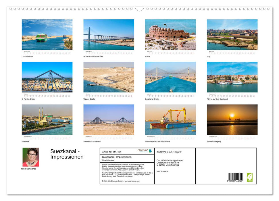 Suez Canal - Impressions (CALVENDO wall calendar 2024) 