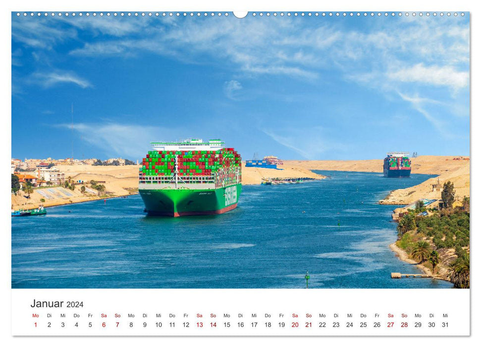 Suezkanal - Impressionen (CALVENDO Wandkalender 2024)