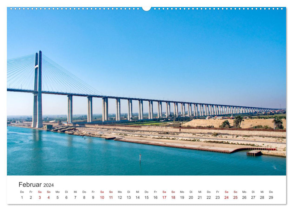 Canal de Suez - Impressions (Calvendo Premium Calendrier mural 2024) 