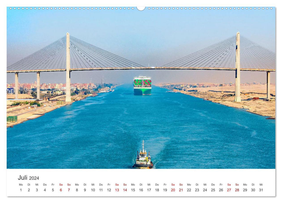 Canal de Suez - Impressions (Calvendo Premium Calendrier mural 2024) 