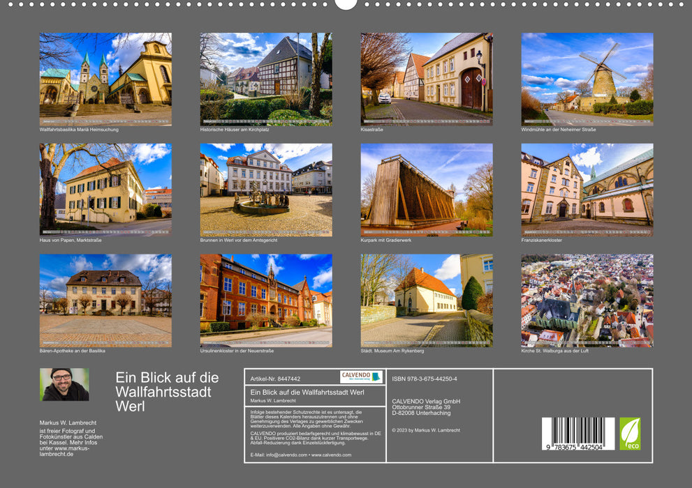 Ein Blick auf die Wallfahrtsstadt Werl (CALVENDO Premium Wandkalender 2024)