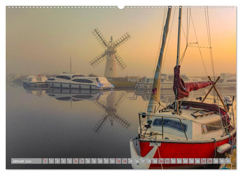 Norfolk - East England: From the North Sea coast through the marshland (CALVENDO wall calendar 2024) 