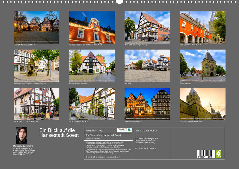 Ein Blick auf die Hansestadt Soest (CALVENDO Wandkalender 2024)