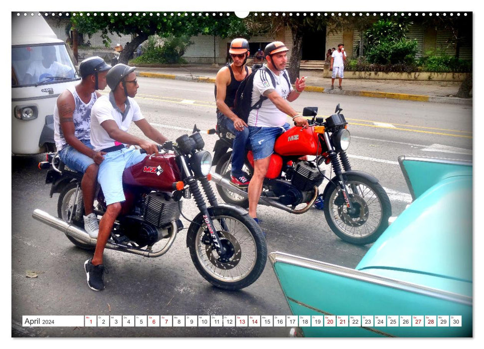 MZ BIKER - Ein Motorrad der DDR in Kuba (CALVENDO Wandkalender 2024)