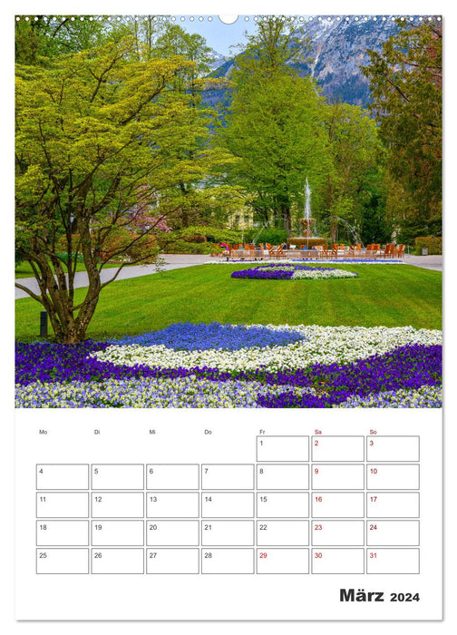 Quatre saisons au pays de Berchtesgaden (calendrier mural CALVENDO 2024) 