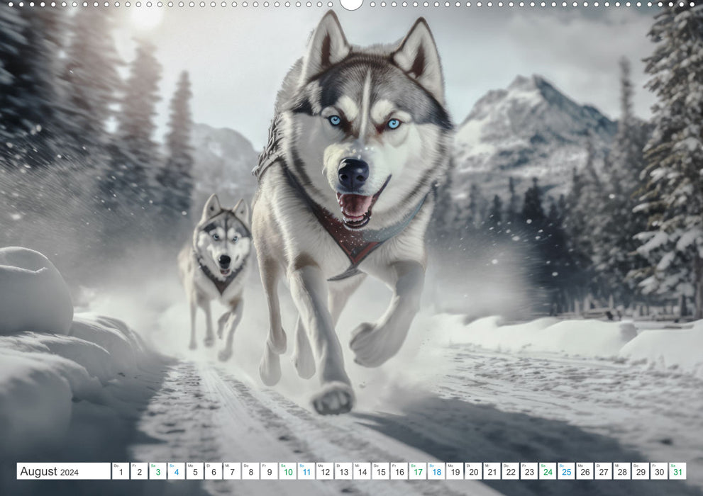 Husky Faszination (CALVENDO Premium Wandkalender 2024)