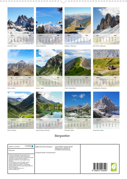 BergweltenAT-Version (CALVENDO Premium Wandkalender 2024)