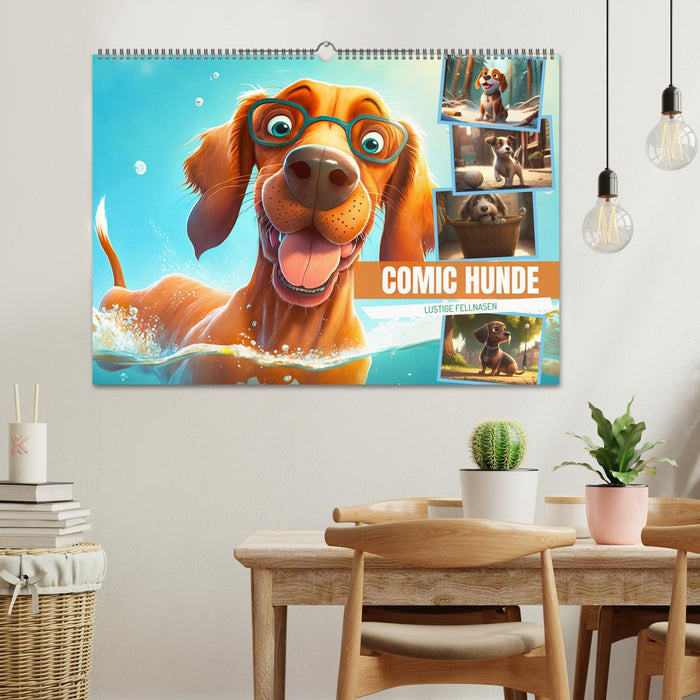 Comic Hunde (CALVENDO Wandkalender 2024)