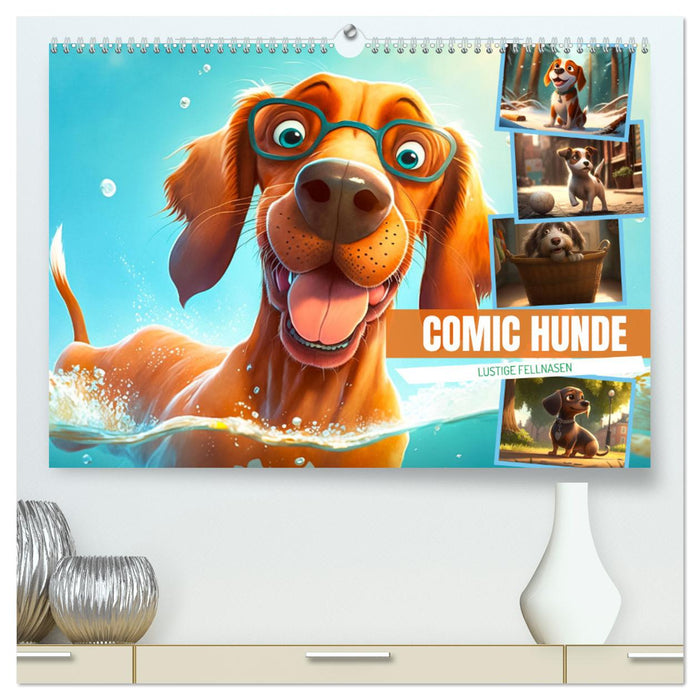 Comic Hunde (CALVENDO Premium Wandkalender 2024)