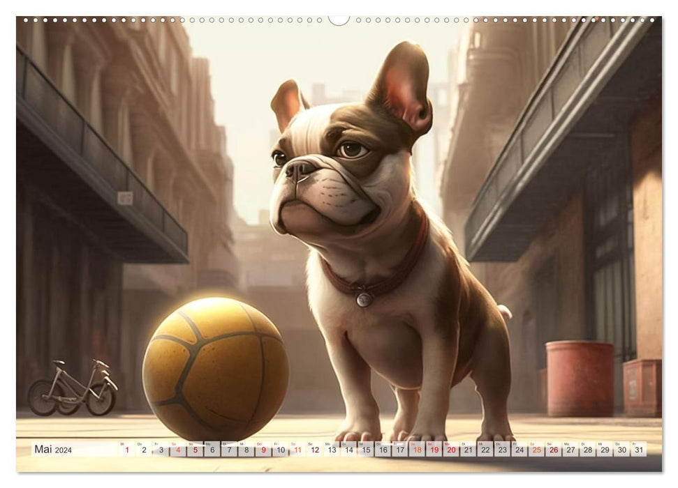 Comic dogs (CALVENDO Premium wall calendar 2024) 
