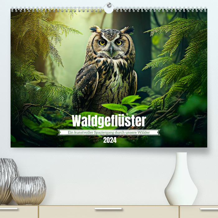 Waldgeflüster - ein kunstvoller Spaziergang durch unsere Wälder (CALVENDO Premium Wandkalender 2024)