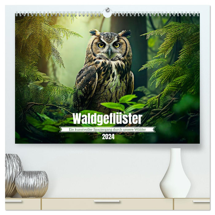 Waldgeflüster - ein kunstvoller Spaziergang durch unsere Wälder (CALVENDO Premium Wandkalender 2024)