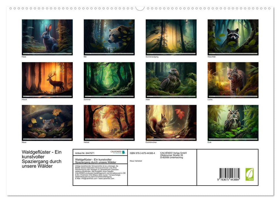 Forest whispers - an artistic walk through our forests (CALVENDO Premium Wall Calendar 2024) 
