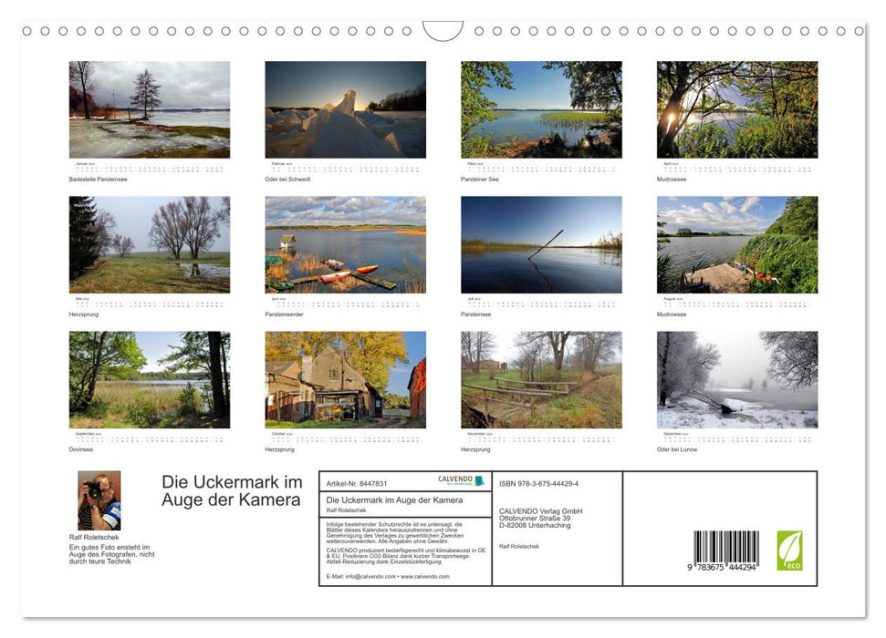 The Uckermark in the eye of the camera (CALVENDO wall calendar 2024) 