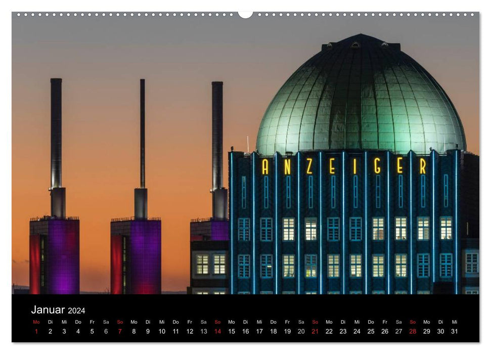 Hannover im Abendlicht 2024 (CALVENDO Premium Wandkalender 2024)