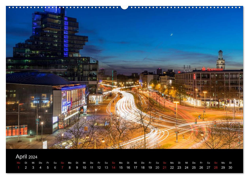 Hannover im Abendlicht 2024 (CALVENDO Premium Wandkalender 2024)