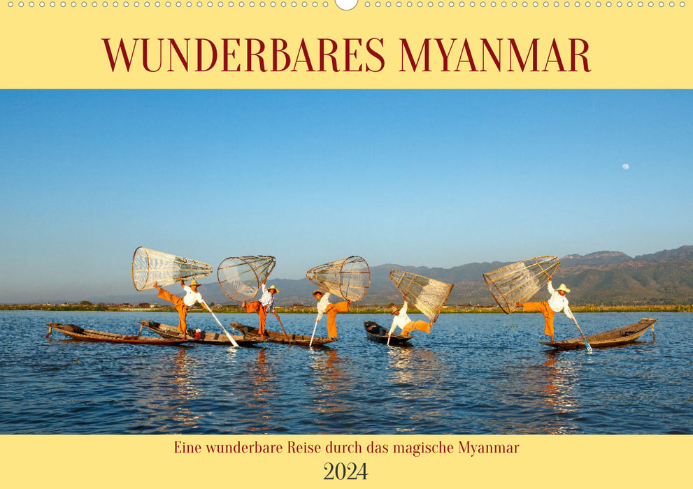 Merveilleux Myanmar (calendrier mural CALVENDO 2024) 
