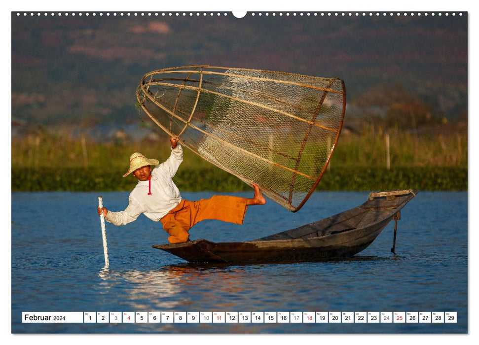 Wunderbares Myanmar (CALVENDO Premium Wandkalender 2024)