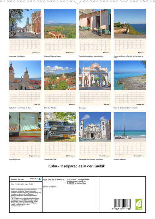 Kuba - Inselparadies in der Karibik (CALVENDO Premium Wandkalender 2024)