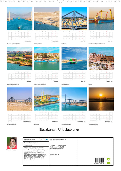 Suezkanal - Urlaubsplaner (CALVENDO Wandkalender 2024)