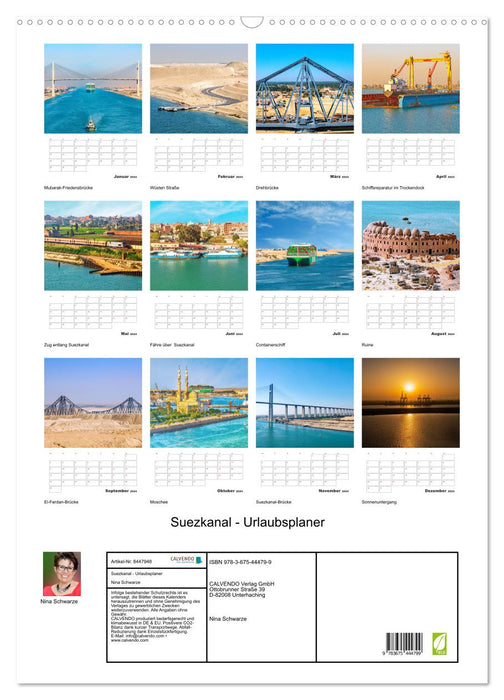 Suez Canal - Vacation Planner (CALVENDO Wall Calendar 2024) 