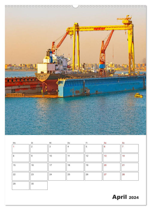 Suez Canal - Vacation Planner (CALVENDO Wall Calendar 2024) 