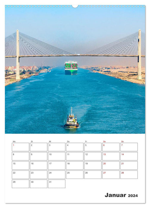 Suezkanal - Urlaubsplaner (CALVENDO Premium Wandkalender 2024)