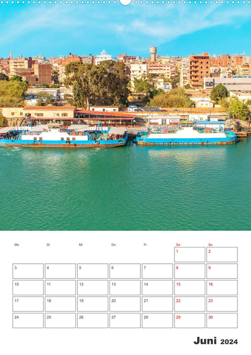 Suezkanal - Urlaubsplaner (CALVENDO Premium Wandkalender 2024)