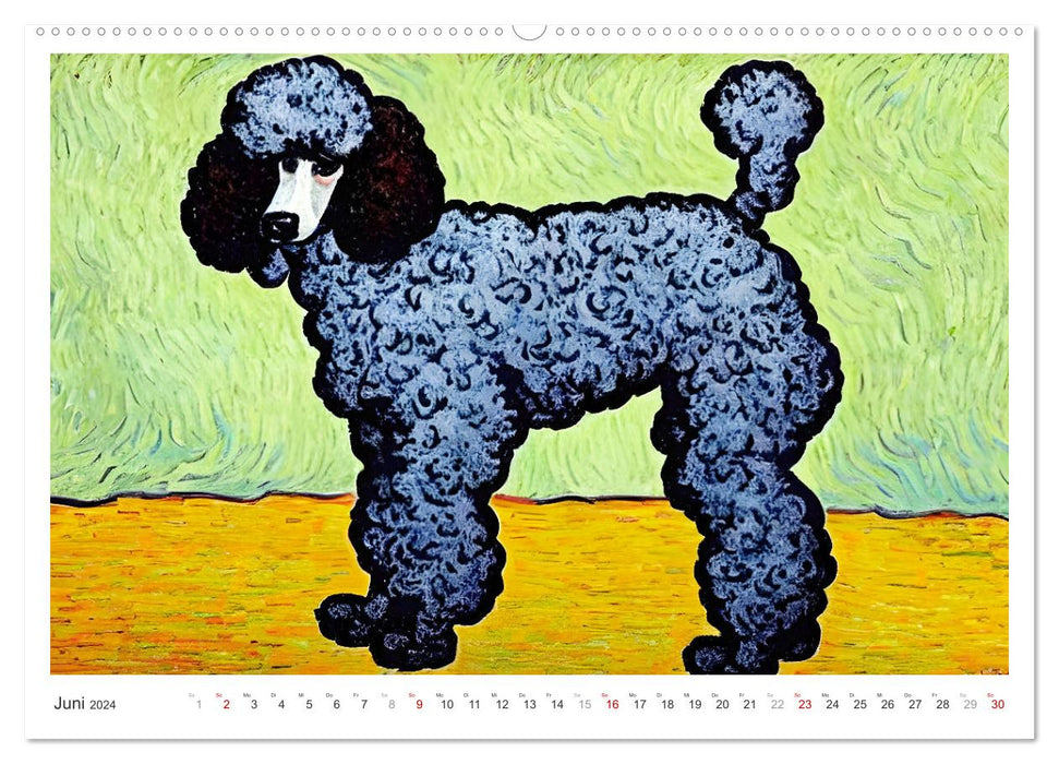 Dog art (CALVENDO wall calendar 2024) 