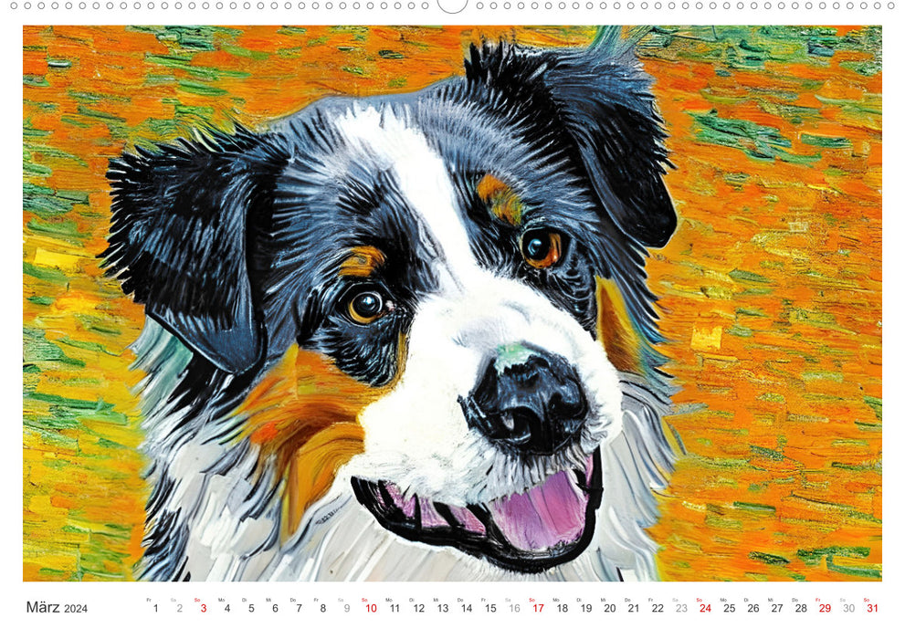 Art de chien (Calendrier mural CALVENDO Premium 2024) 