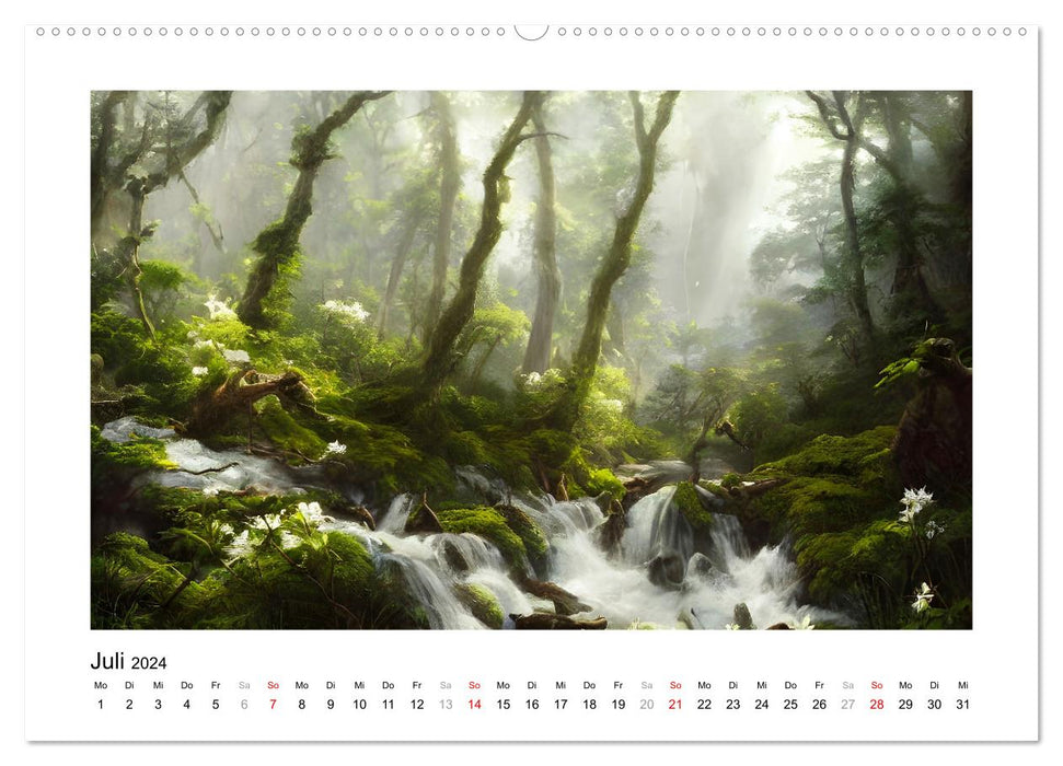 Forest paintings (CALVENDO Premium Wall Calendar 2024) 
