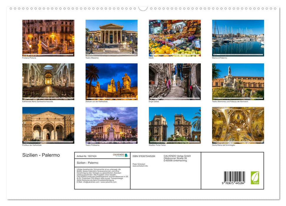 Sizilien - Palermo (CALVENDO Premium Wandkalender 2024)