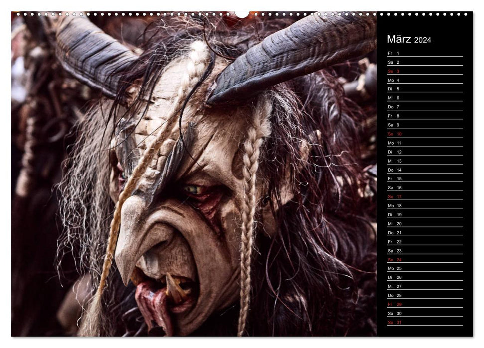 Krampus Kalender 2024 (CALVENDO Premium Wandkalender 2024)