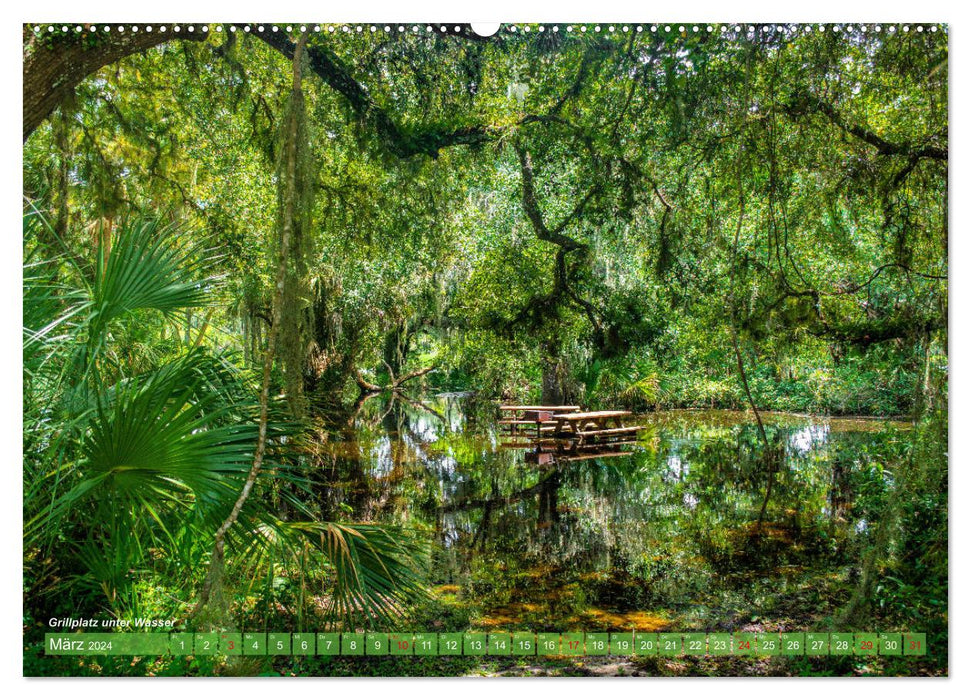 Florida – Sonnige Strände und magische Sümpfe (CALVENDO Premium Wandkalender 2024)
