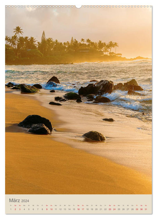 O'ahu - Hawaii, Bilder aus dem Südseeparadies (CALVENDO Premium Wandkalender 2024)