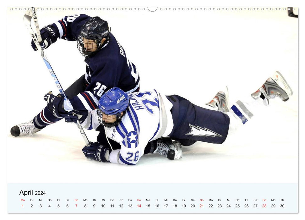 Eishockey. Dynamik, Athletik und Präzision! (CALVENDO Premium Wandkalender 2024)
