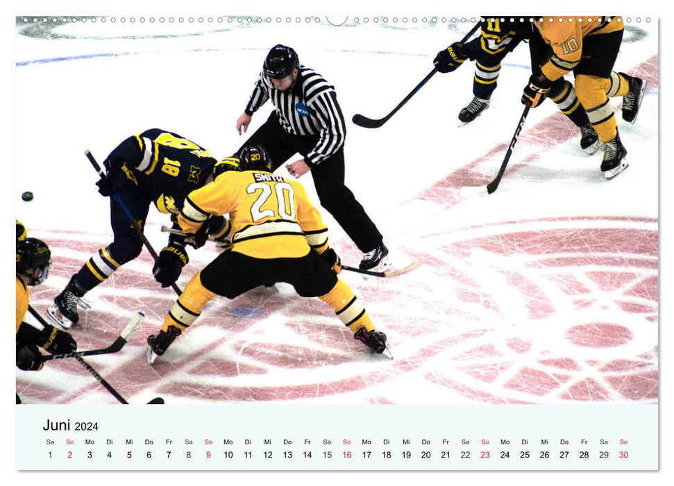 Eishockey. Dynamik, Athletik und Präzision! (CALVENDO Premium Wandkalender 2024)
