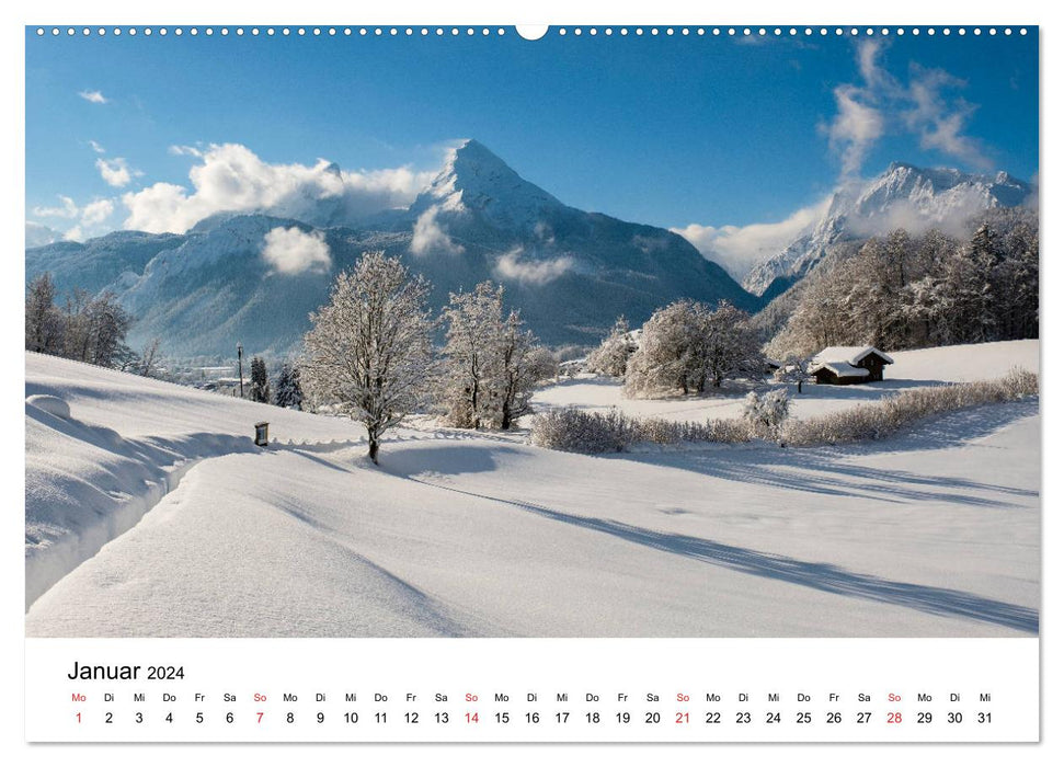 Berchtesgaden mountains in light (CALVENDO wall calendar 2024) 