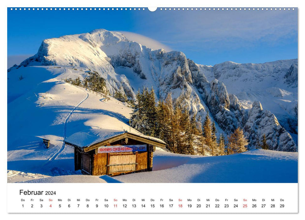 Berchtesgaden mountains in light (CALVENDO wall calendar 2024) 