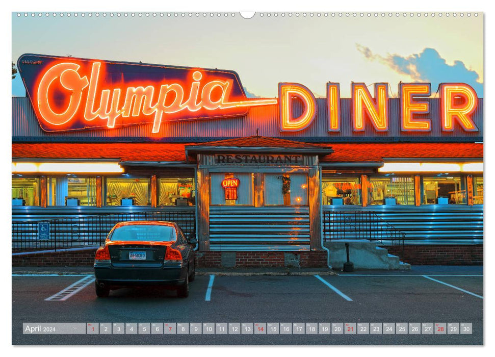 American Diner - es gibt sie noch (CALVENDO Wandkalender 2024)