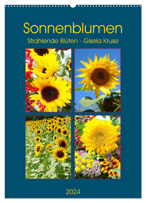 Sonnenblumen - Strahlende Blüten (CALVENDO Wandkalender 2024)