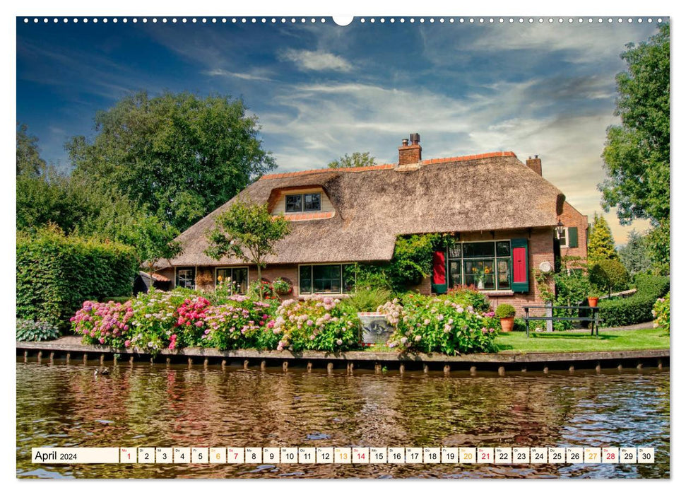 Reise durch die Niederlande - Giethoorn in der Provinz Overijssel (CALVENDO Wandkalender 2024)